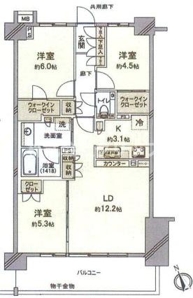 クレヴィア東白楽の間取り