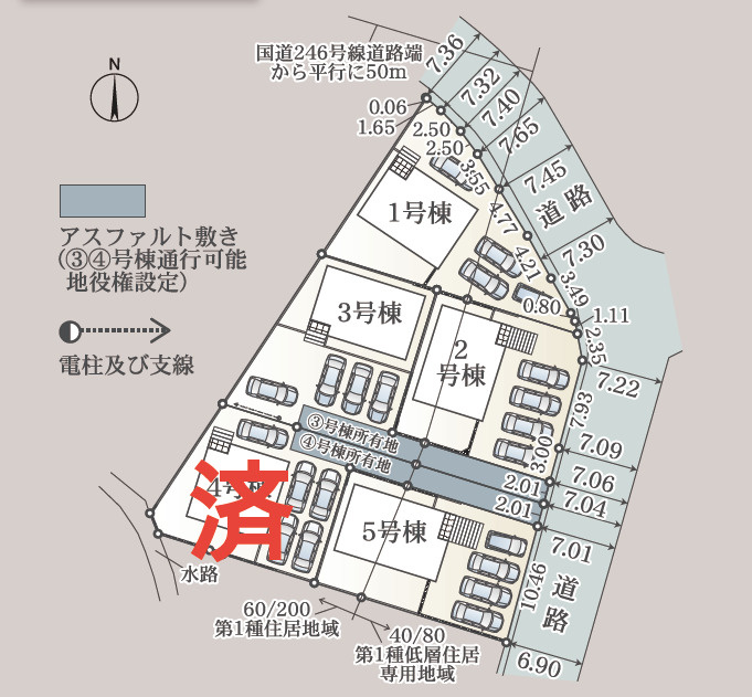 新築戸建　御殿場市北久原第３　全５棟　１号棟の区画図