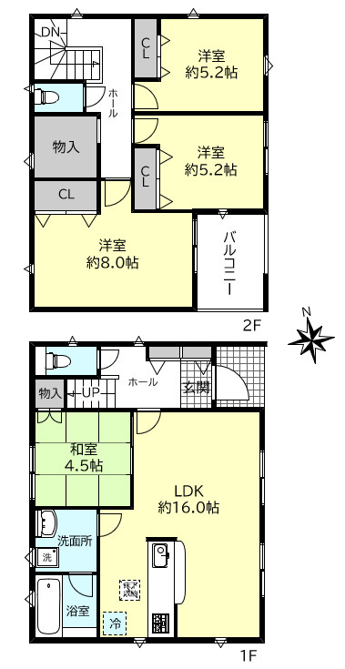 神戸市西区池上5丁目新築戸建2号棟の間取り
