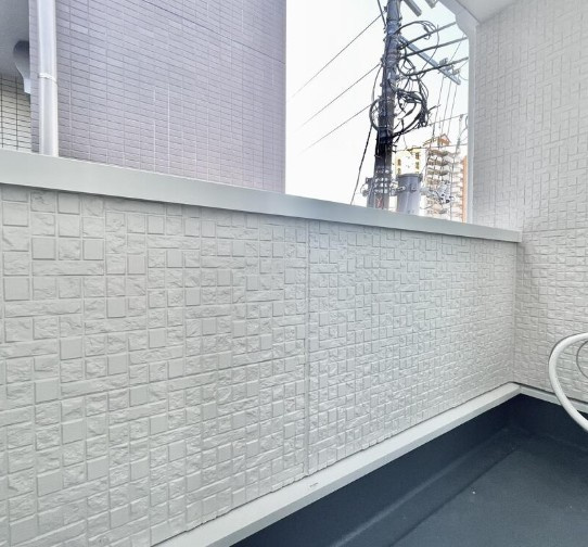 川口市川口４丁目のアパートのバルコニー|※同施工別部屋参考写真