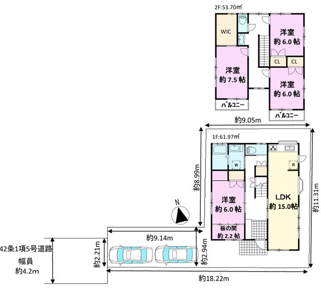 茅ヶ崎市東海岸南２丁目　中古戸建の間取り