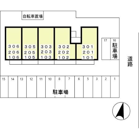 ドミールさつきの区画図