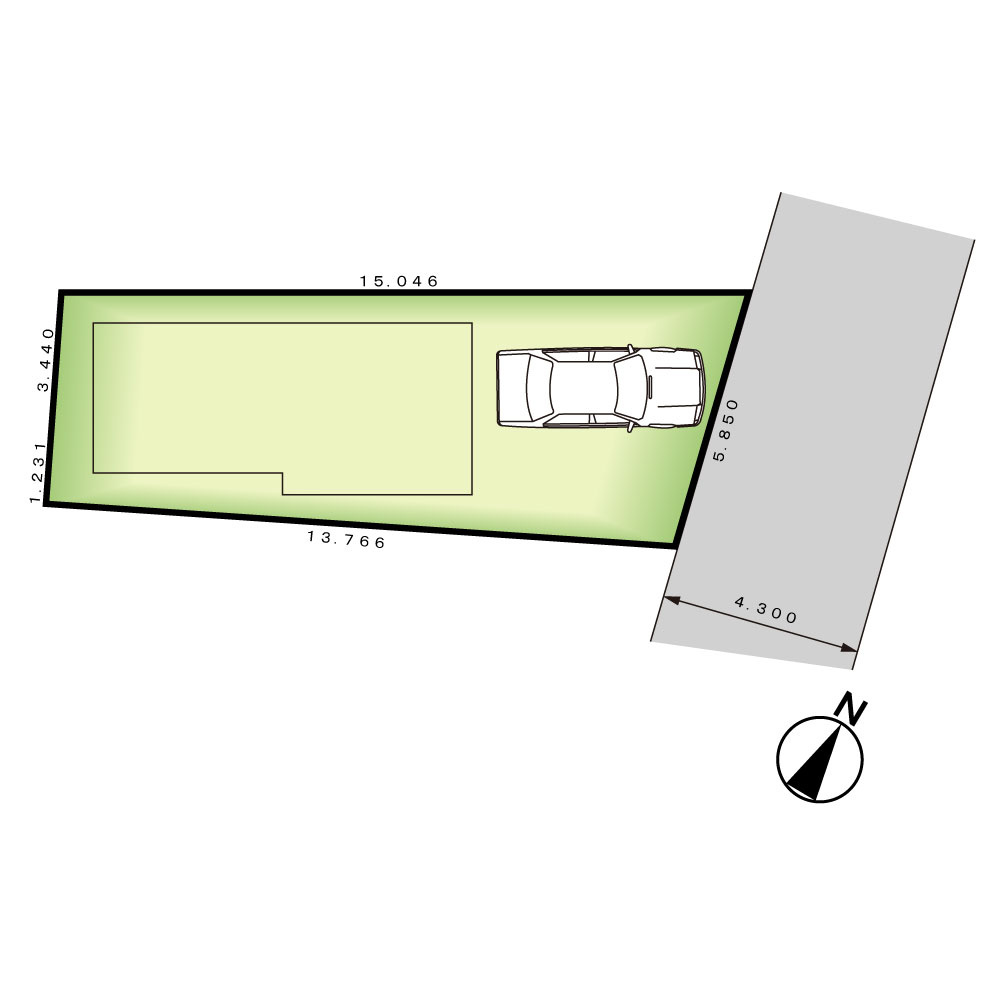 大田区中央４丁目新築分譲住宅の区画図