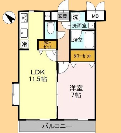 リラッサーレ　Ⅰの間取り