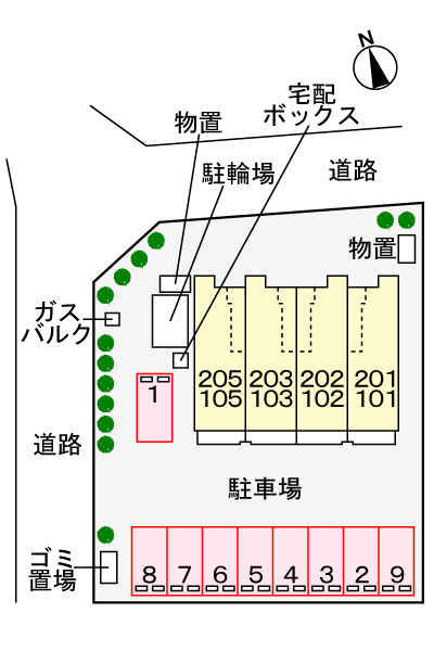 メゾンドグレイスの区画図