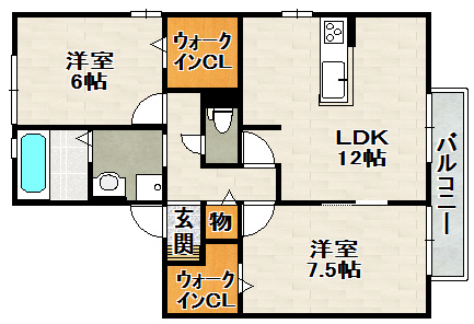 ウィスタリア瑞穂の間取り