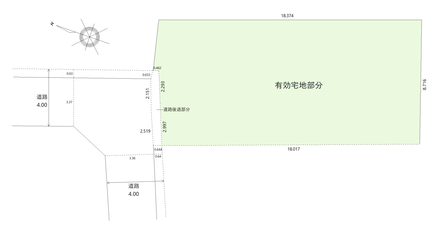 北見方二丁目の区画図