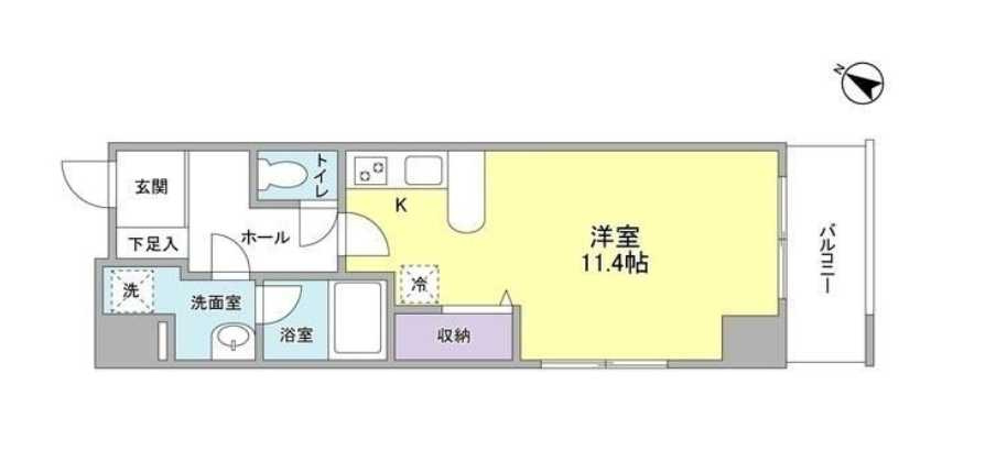 ソリッド大橋　駅近　二人入居可　オートロック　高層階の間取り