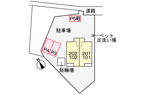 ハピネスベルⅡの区画図