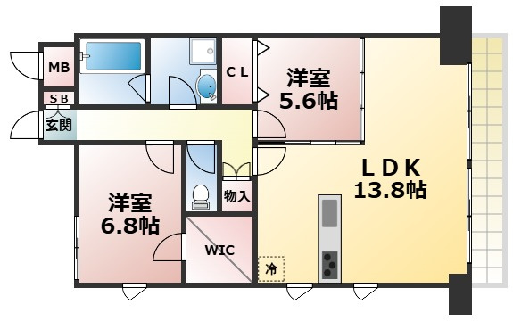 【間取り】 | レジディア玉造　仲介手数料無料
