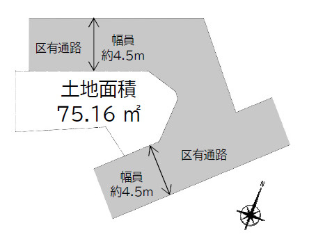 練馬区春日町3丁目　開放感抜群　三方道路の限定1棟　の区画図