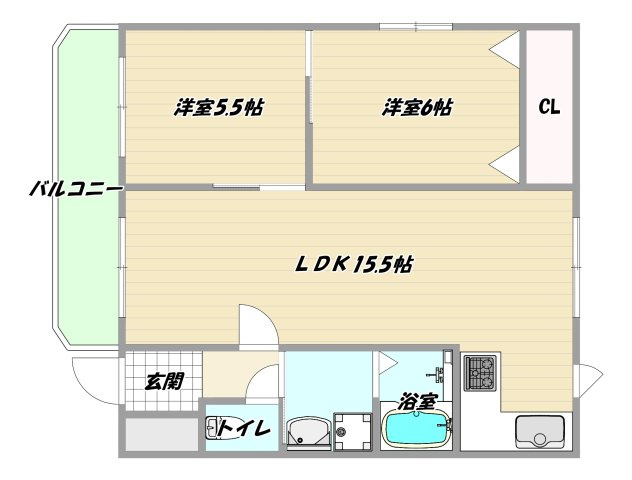 大阪市淀川区西宮原１丁目の賃貸マンションの間取り