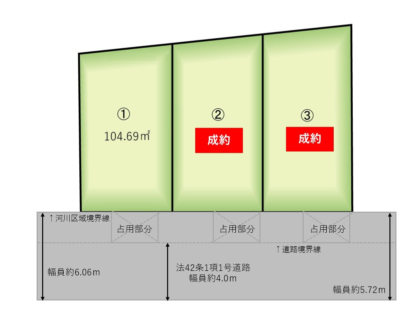 八王子市大和田町６丁目全３棟新築戸建　長期優良認定住宅の区画図