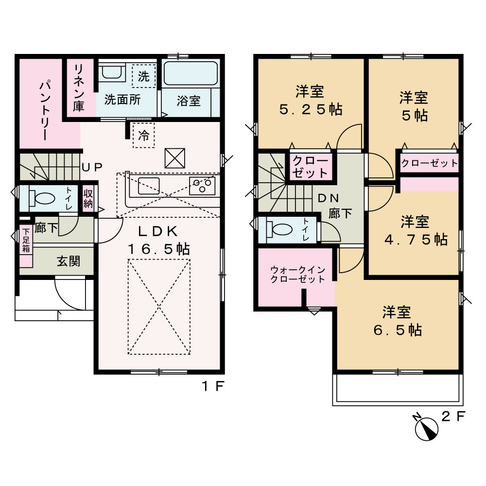 八王子市大和田町６丁目全３棟新築戸建　長期優良認定住宅の間取り|１号棟