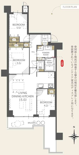 ローレルコート加古川　　　JR「宝殿駅」徒歩14分の間取り