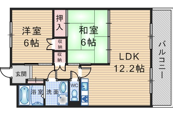 メゾン南桜塚の間取り