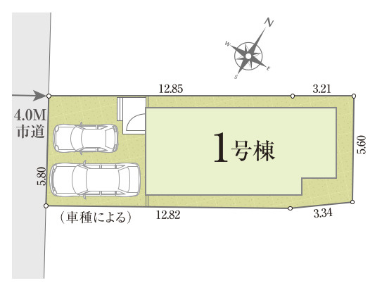新築／ふじみ野上ノ原3丁目の区画図|駐車スペースあり！（車種による）