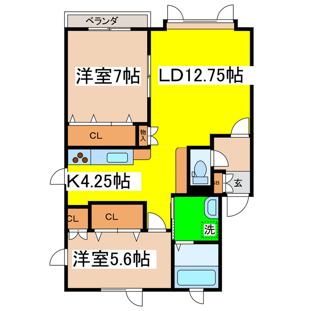 プライズⅡの間取り
