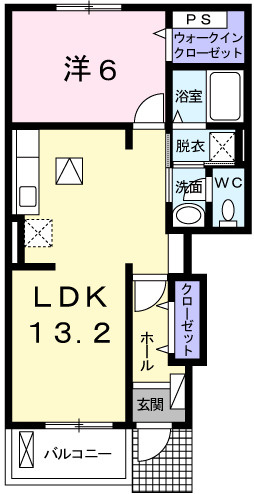 グランペール古賀Ⅲ　Ｂの間取り