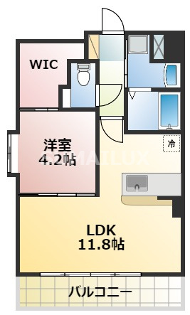 熊本市中央区水前寺３丁目の賃貸マンションの間取り