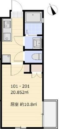 ベイシティ松戸小山Ⅰの間取り
