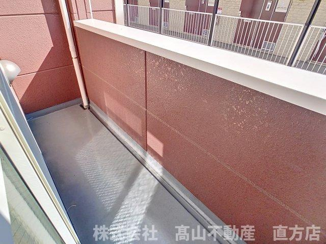 北九州市八幡西区木屋瀬２丁目のアパートのバルコニー