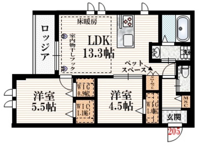 グレースコートの間取り