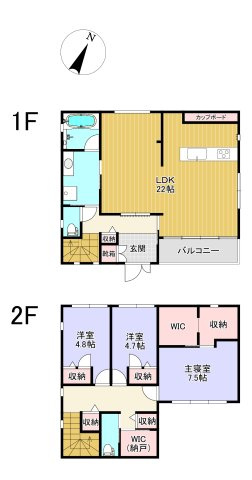 益城町広崎貸家の間取り