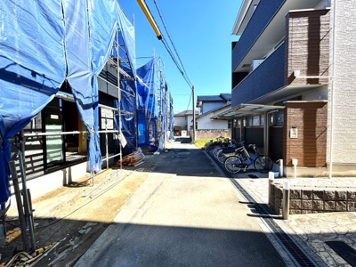 【前面道路含む現地写真】 | 池田市豊島北１丁目　新築戸建　3号棟