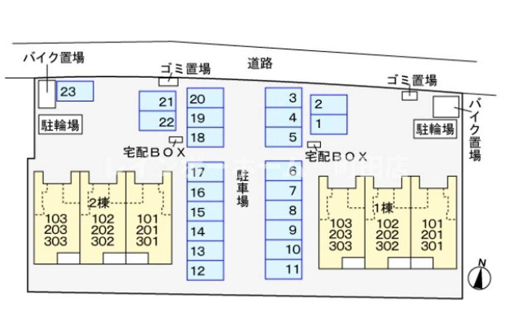ブローテ2※初期費用分割あと払いサービス利用可能物件の区画図