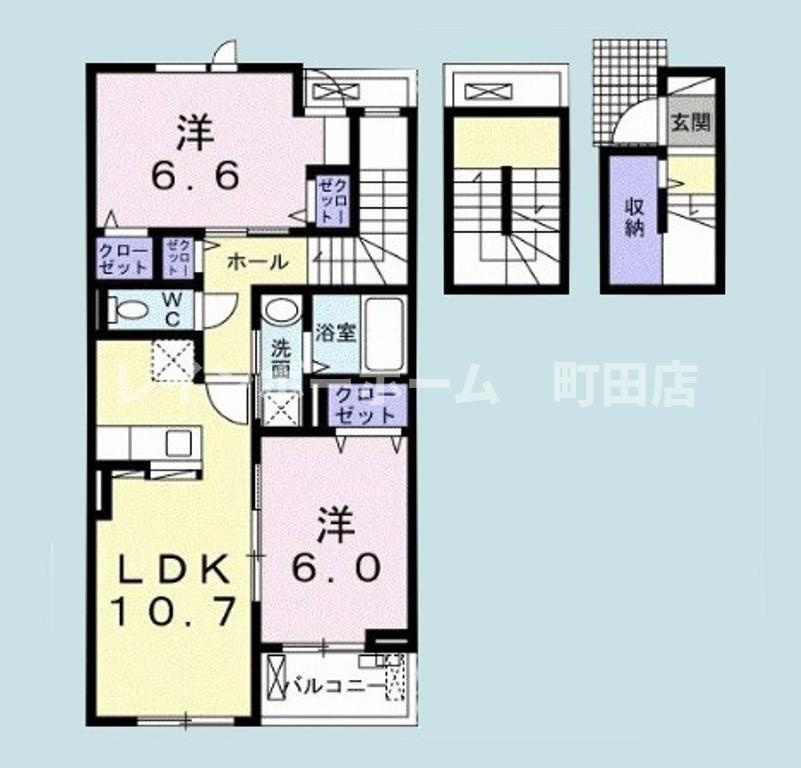 ブローテ2※初期費用分割あと払いサービス利用可能物件の間取り