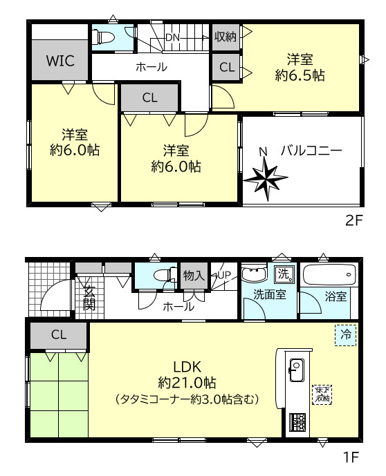 神戸市西区池上5丁目新築戸建３号棟の間取り