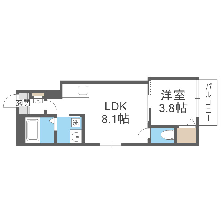 東大阪市柏田本町のハイツの間取り