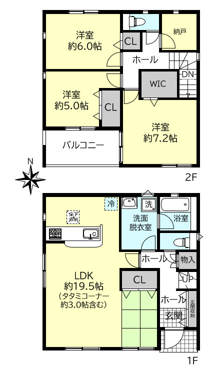 神戸市西区池上5丁目新築戸建４号棟の間取り