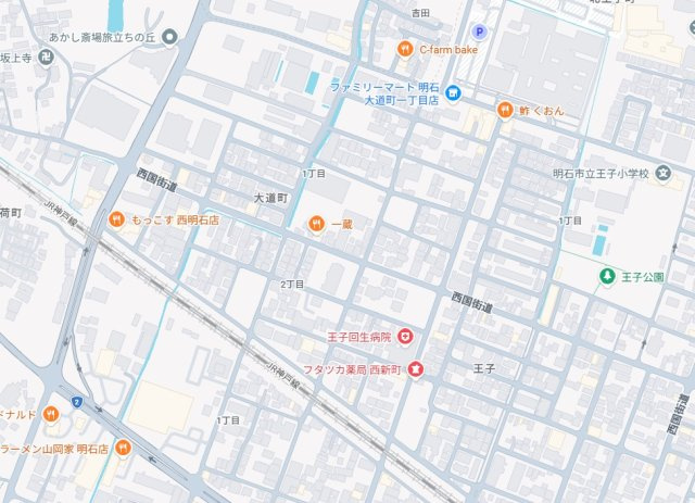 明石市大道町　第1期　新築一戸建ての地図
