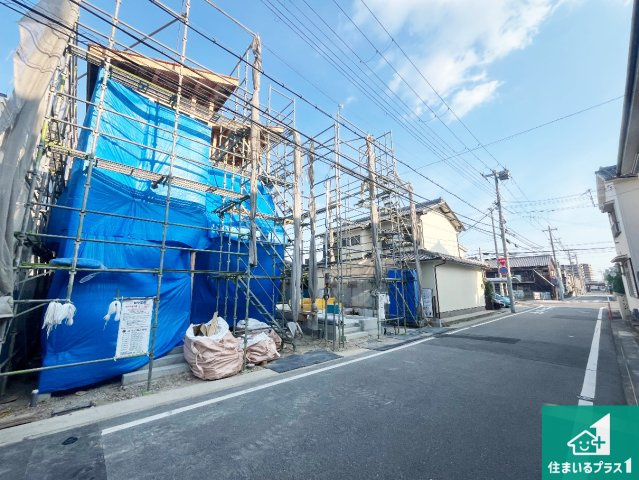 明石市大道町　第1期　新築一戸建ての前面道路含む現地写真|周辺は落ち着いた街並みの住宅地！子育てがしやすい住環境です！まだ未完成ですが、現地でしかわからない事もございます。是非一度ご覧ください。