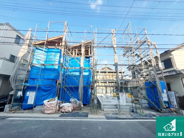 明石市大道町　第1期　新築一戸建ての外観|周辺は落ち着いた街並みの住宅地！子育てがしやすい住環境です！まだ未完成ですが、現地でしかわからない事もございます。是非一度ご覧ください。