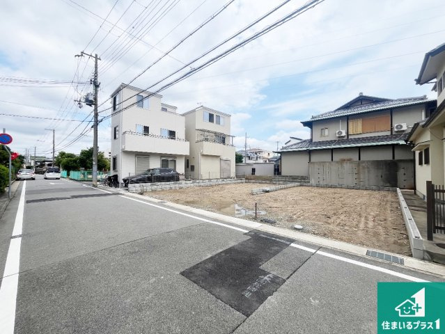 明石市大道町　第1期　新築一戸建ての前面道路含む現地写真|周辺は落ち着いた街並みの住宅地！子育てがしやすい住環境です！まだ未完成ですが、現地でしかわからない事もございます。是非一度ご覧ください。