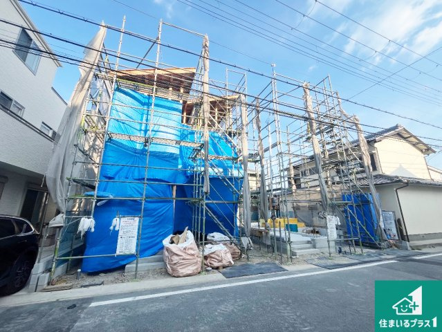 明石市大道町　第1期　新築一戸建ての外観|周辺は落ち着いた街並みの住宅地！子育てがしやすい住環境です！まだ未完成ですが、現地でしかわからない事もございます。是非一度ご覧ください。