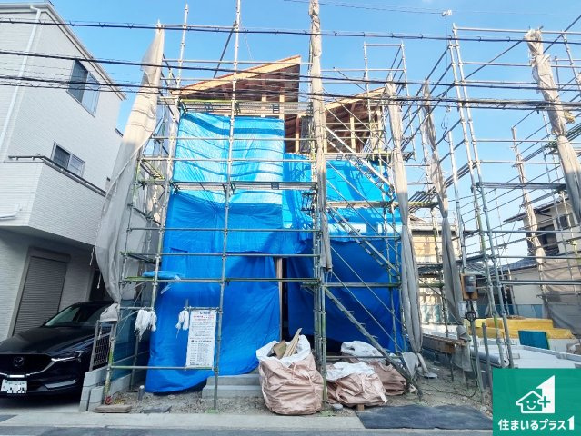 明石市大道町　第1期　新築一戸建ての外観|周辺は落ち着いた街並みの住宅地！子育てがしやすい住環境です！まだ未完成ですが、現地でしかわからない事もございます。是非一度ご覧ください。