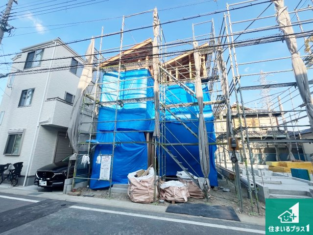 明石市大道町　第1期　新築一戸建ての外観|周辺は落ち着いた街並みの住宅地！子育てがしやすい住環境です！まだ未完成ですが、現地でしかわからない事もございます。是非一度ご覧ください。