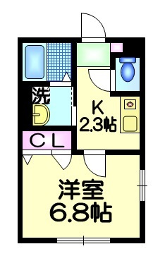 ニューゼストの間取り|★セキスイハイム施工★洗面台独立１Ｋ★
