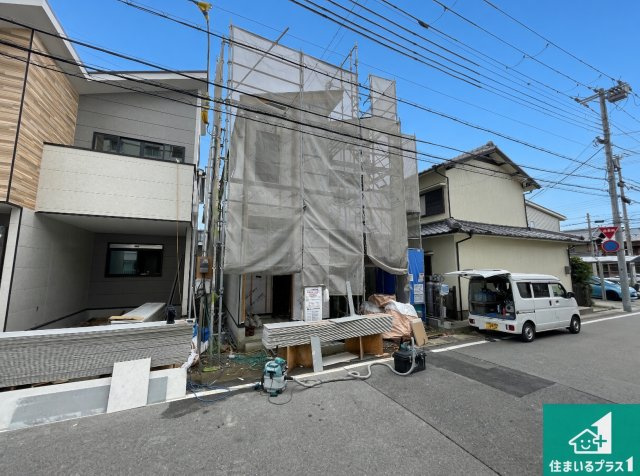 明石市大道町　第1期　新築一戸建ての外観|周辺は落ち着いた街並みの住宅地！子育てがしやすい住環境です！まだ未完成ですが、現地でしかわからない事もございます。是非一度ご覧ください。