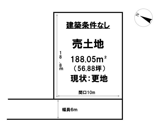 大津町売土地の土地図