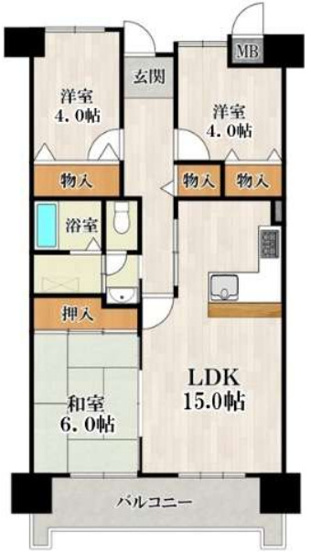 【間取り】 | ☆武庫川花の町30号棟