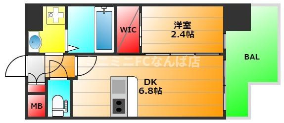 セレニテ難波ミラク弐番館の間取り|現状有姿