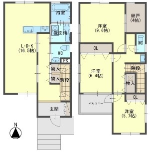 清水が丘１丁目　中古戸建の間取り