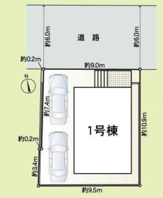 【区画図】 | 岐阜市青柳町新築建売限定1邸！明郷小学校・中央中学校！最寄りのバス停徒歩4分！お車2台可能！ | 岐阜市青柳町新築建売限定1邸！明郷小学校・中央中学校！最寄りのバス停徒歩4分！お車2台可能！