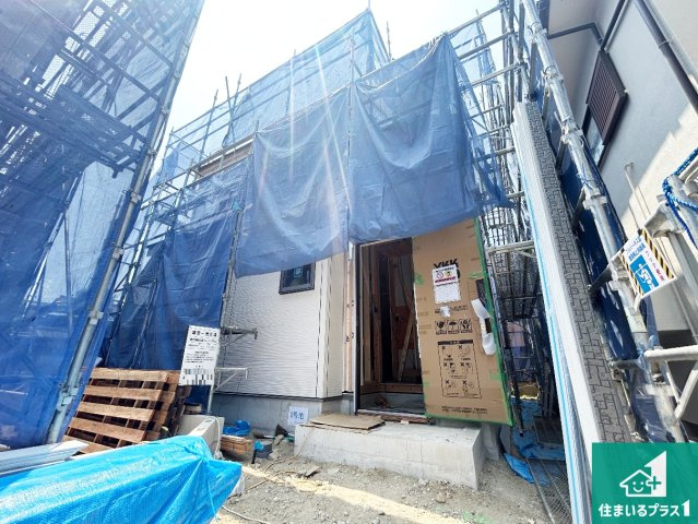 堺市西区浜寺諏訪森町西　第4期　新築一戸建ての外観|周辺は落ち着いた街並みの住宅地！子育てがしやすい住環境です！まだ未完成ですが、現地でしかわからない事もございます。是非一度ご覧ください。