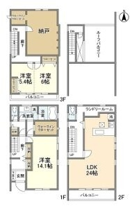 名古屋市昭和区天神町２丁目戸建の間取り